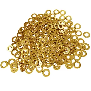 200 PCS M2 M2.5 M3 M4 M5 M6-M24 ทองเหลืองทองแดงแบนเครื่องซักผ้าทองเหลืองธรรมดาแหวนปะเก็น Spacer วงกลม Meson การนําความร้อนที่ดี 2
