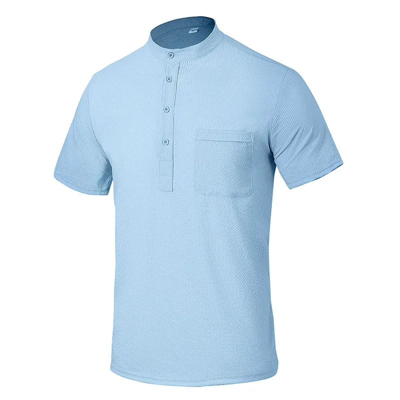 Men Casual Cotton Linen T-Shirt Pure Color T Shirts for Men Streetwear Beach Tops Tees Breathable Short Sleeve Shirt Vintage