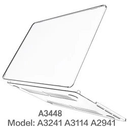 Enhanced Crystal Clear Hard Shell Laptop Case for A3114 A2941 Air15 (Clear)