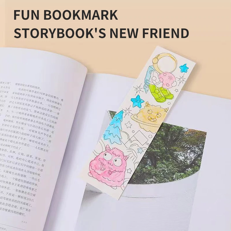 Watercolor Coloring Book Paint Set Pigment Brush Children Diy Bookmark Supplies 5 Colors 12Sheet watercolor painting set,watercolor paint,watercolor pigment