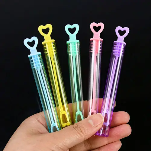 10-50pcs Colorful Bubble Soap Bottle Heart Wand Empty Tube Kids Birthday Party Favors Pinata Filler Toys Wedding Gifts for Guest - Image 4