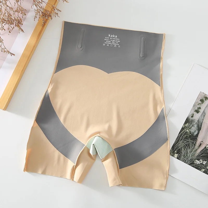 

Бесшовные штаны с высокой талией для коррекции фигуры, для подтяжки живота и ягодиц, облегающие Женские трусы большого размера, Хлопковые Штаны для безопасной посадки