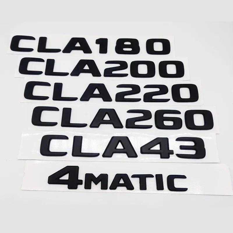 

ABS Car Trunk Letters Sticker For Mercedes AMG W117 C117 C118 CLA43 CLA45 CLA200 CLA220 CLA 260 4MATIC Emblem Logo Accessories
