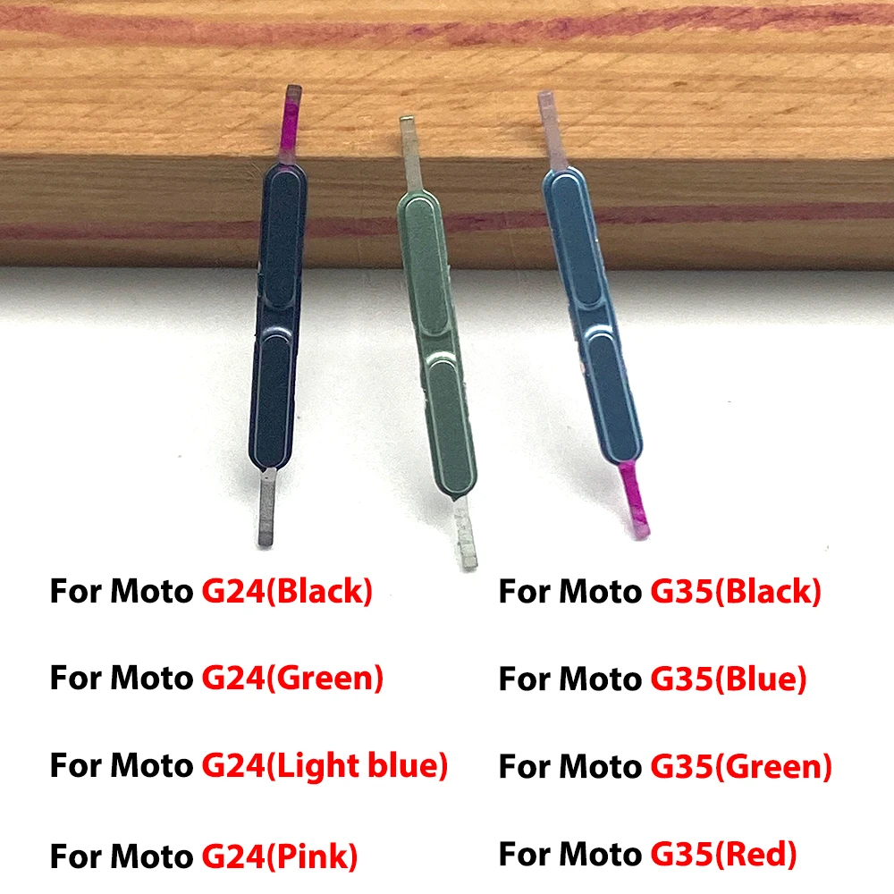 모토 G24 G35 G45 G85용 새 전원 볼륨 측면 버튼 키 교체 부품, 볼륨 버튼..