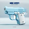 Children's Gravity Pistol Gun Toy 3D  Mini Model Toy Bullets No Fire Rubber Handgun Mini Radish Knife Toy Model Baby 1911 Toy 4