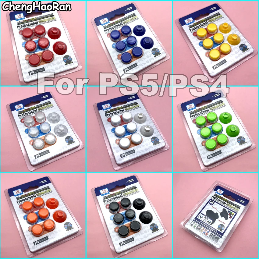 Chenghaoran Ps5 Tappi Impugnatura Levetta Per Ps4 Slim Pro Controller Joystick Cap Staccabile Confezione Da 8 In 1