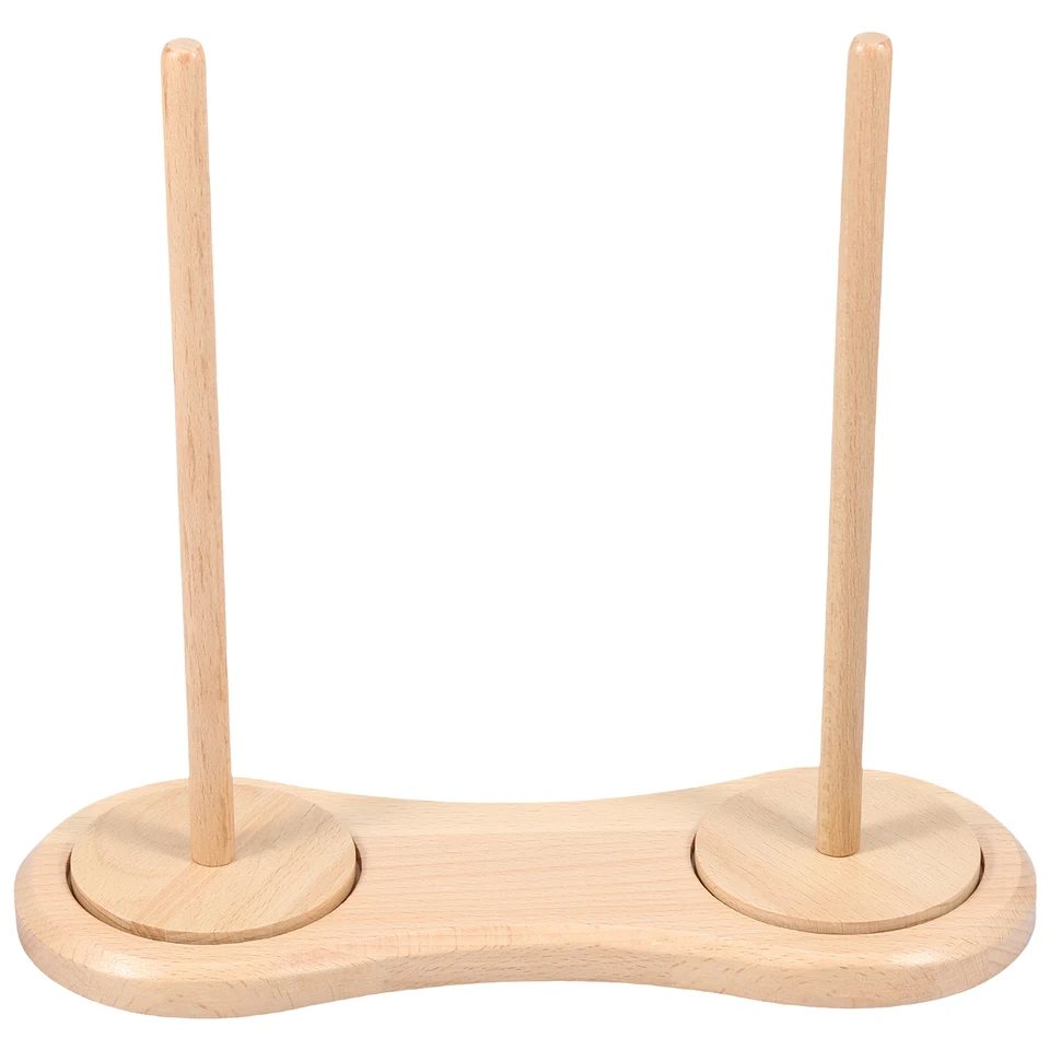 WELLYUK Wooden Yarn Holder With Magnetic Spindle - Tangle-Free Yarn Spinner For Knitting & Crocheting