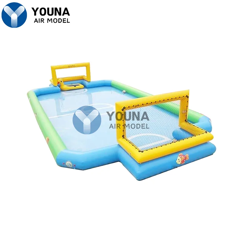 

Inflatable Floating Playground Aqua Park Equipment Inflatable Bed Inflatable Water Football Court Water Park For Fun Play