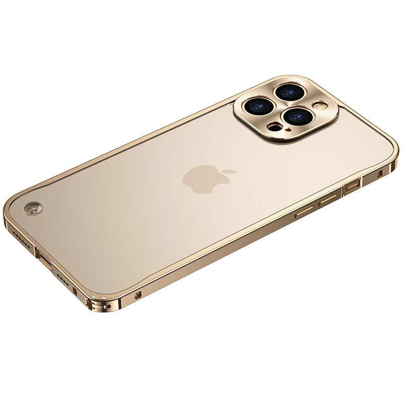 Luxury Metal Frame Lens Protection For iPhone 11 12 13 Pro Max 12 /13MINI 12/11Pro Aluminum Matte Translucent Phone Back Case apple iphone 12 mini  case