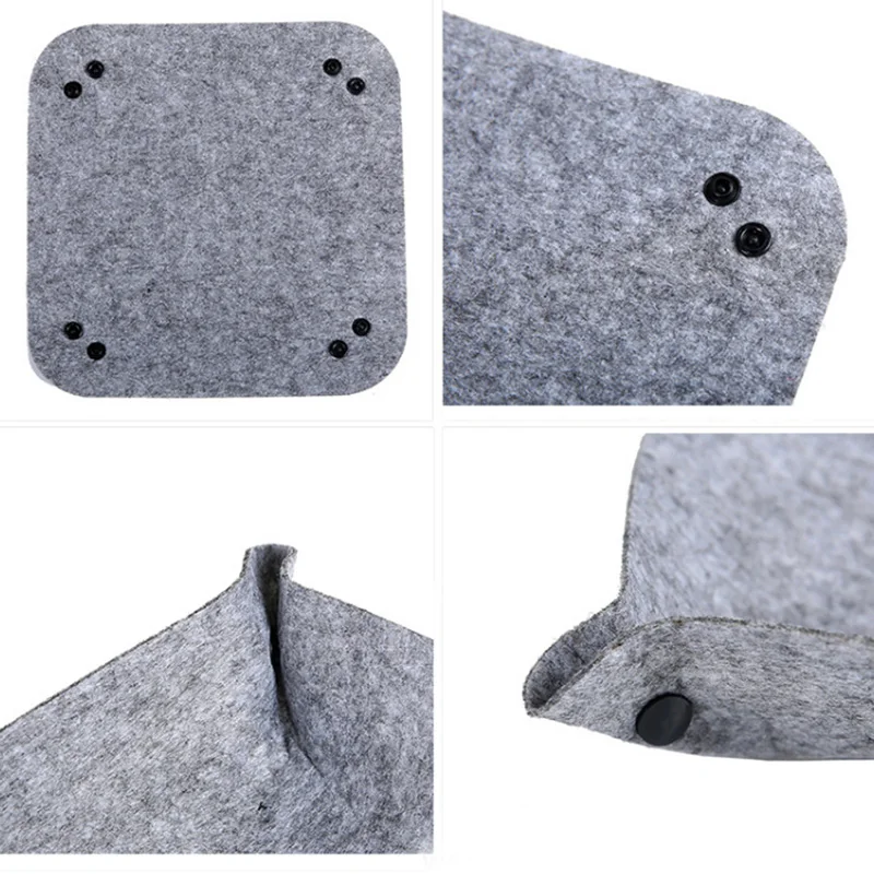 Fabric Felt Folding Square Dice Tray Portable Quadrilateral Dice Box Board Games Storage 25*25cm dice tray dice storage case