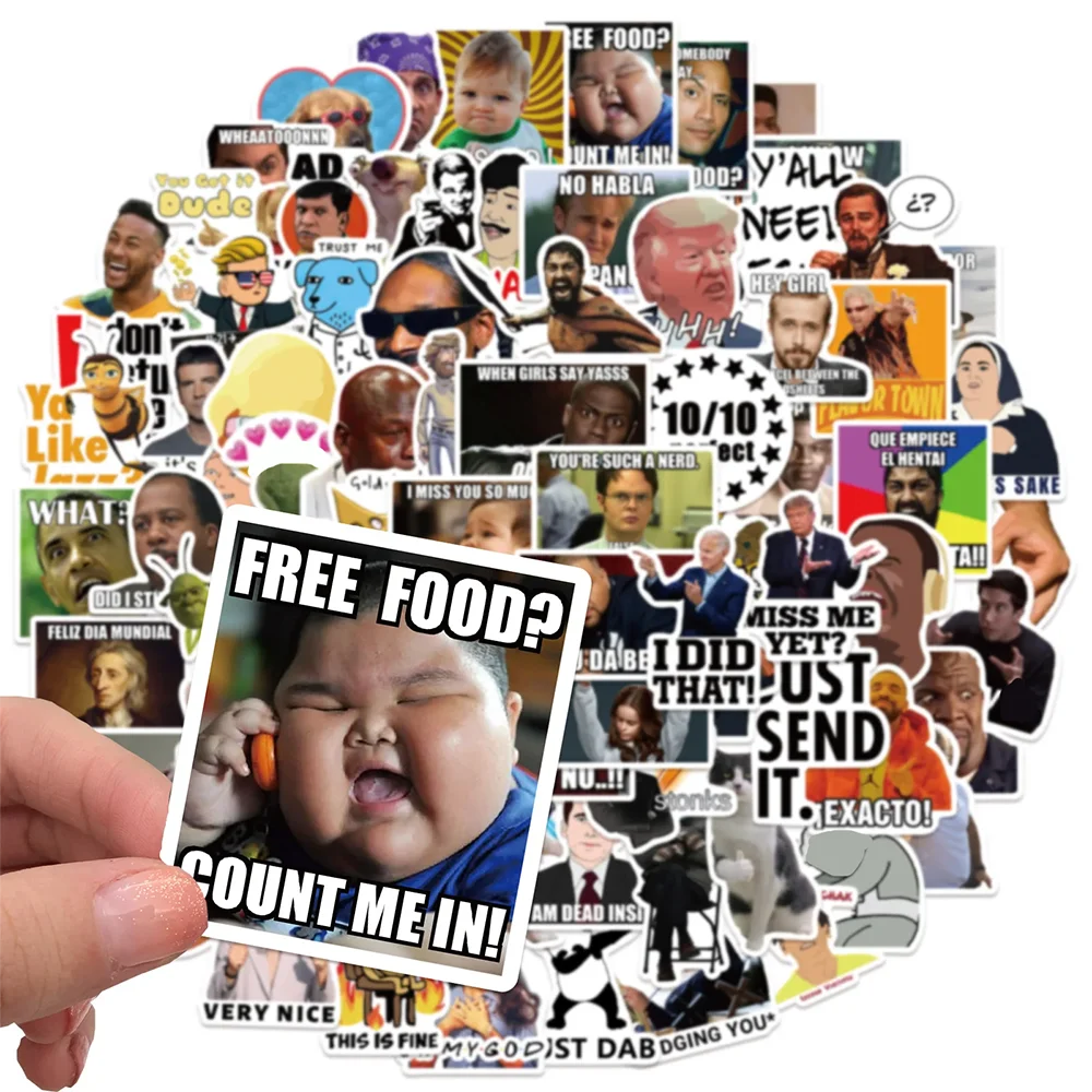 Funny Meme Stickers Graffiti DIY 10/30/50/100PCS Cars Motorcycles Furniture Luggage Skateboard Humor Sticker Children's Toys