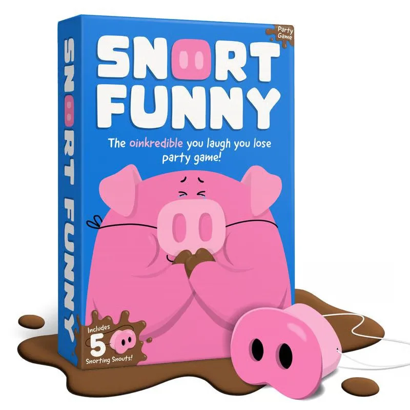 Party Game Provides Fun Snorts Board Games 5 Toy Pig Noses and Challenge Cards for Family and Friends