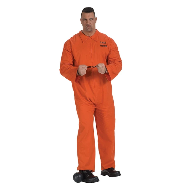 Disfraz de prisionero americano para hombre y mujer, mono, Tops, pantalones,  uniforme de prisión naranja para adultos, disfraz de Halloween - AliExpress