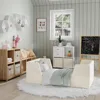 Toddler Bed, Toddler Floor Bed Frame with Guard Rails, Kids Bed for Ages 2-6 Years, Small Bed for Kids Girls and Boys 3