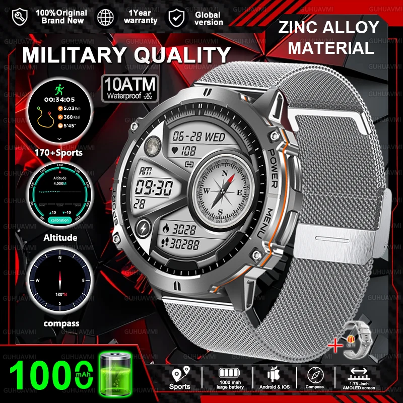 2025 HOT New T-REX3 SmartWatch 1000mAh Large Batte...