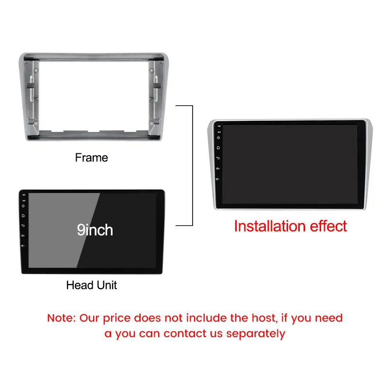 9'' 2 DIN Car Radio Fascia Frame For TOYOTA Avensis T25 2 II 2002 2003 2004 2005 2006 2007 2008 GPS Multimedia 16Pin Power Cable