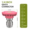 Universal Pressure Washer Tips Multiple Degrees Nozzle 1/4 Inch Quick Connect with Nozzle Holder 7 Spray Nozzle Tips 4000 PSI 2