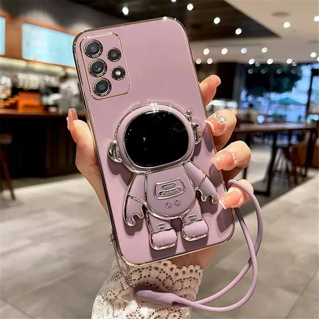 Funda de silicona con soporte de astronauta, cordón de mano, A53 para Samsung Galaxy, A13, A52, A72, A51, A71, A50, A12, A22, A32, A52s - Image 6