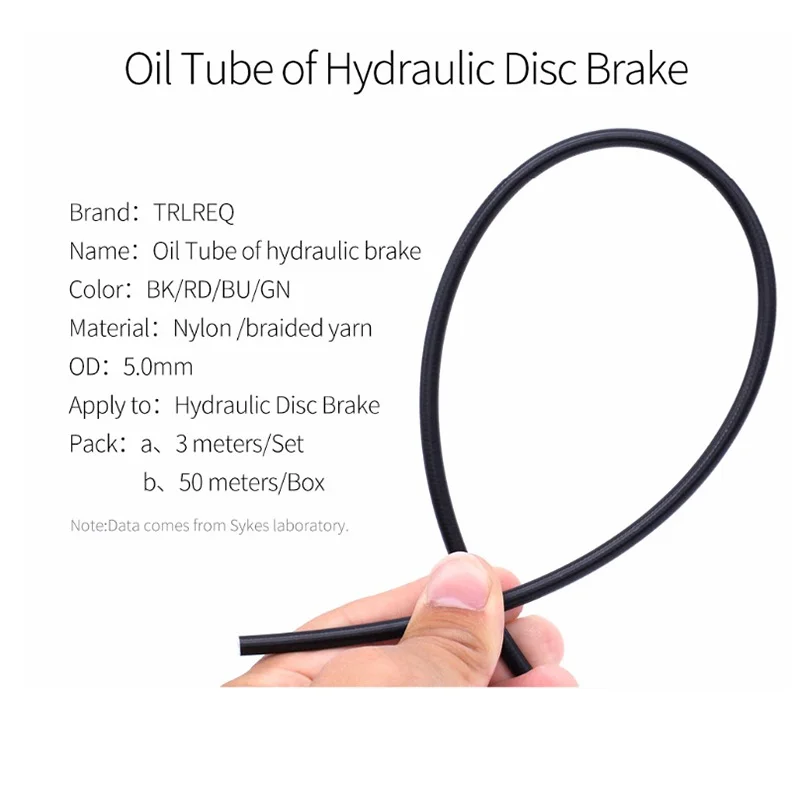 HERCHR Tubo Flessibile Freno a Disco Idraulico Bicicletta, Tubo Flessibile Freno Bici da 2,5 M Cavo Freno a Disco Olio Ciclismo con 4 Set di