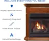 Dual Fuel Ventless Gas Fireplace with Mantel - 32000 BTU Remote Control Apple Spice Finish - Model# DFS-400R-4AS 5