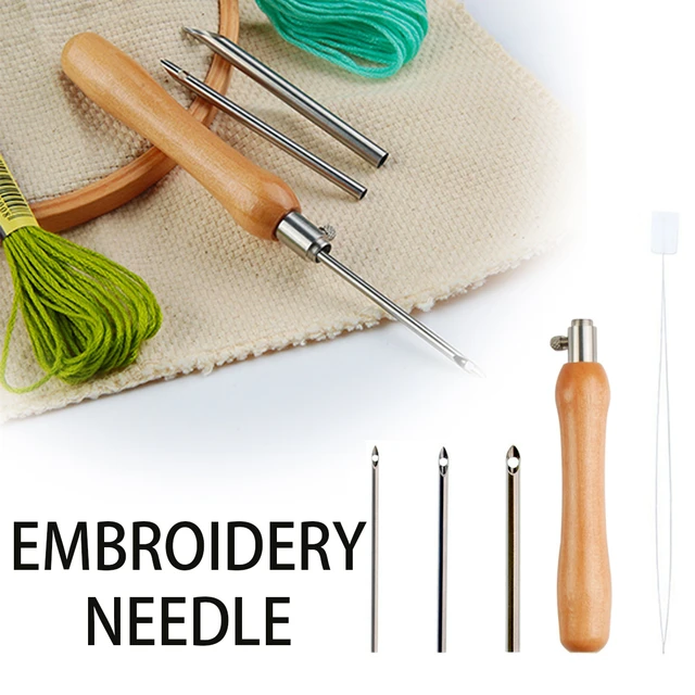 Punch Needle Tool Kit Embroidery Stitching Punch Needle Crochet Knitting  Embroidery Pen DIY Craft Stitching Applique Sewing Tool - AliExpress