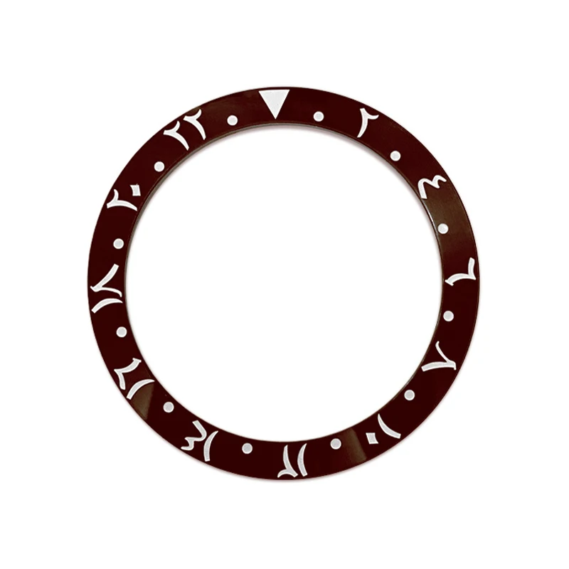 Curved Arab Ceramics Bezel Insert Ring