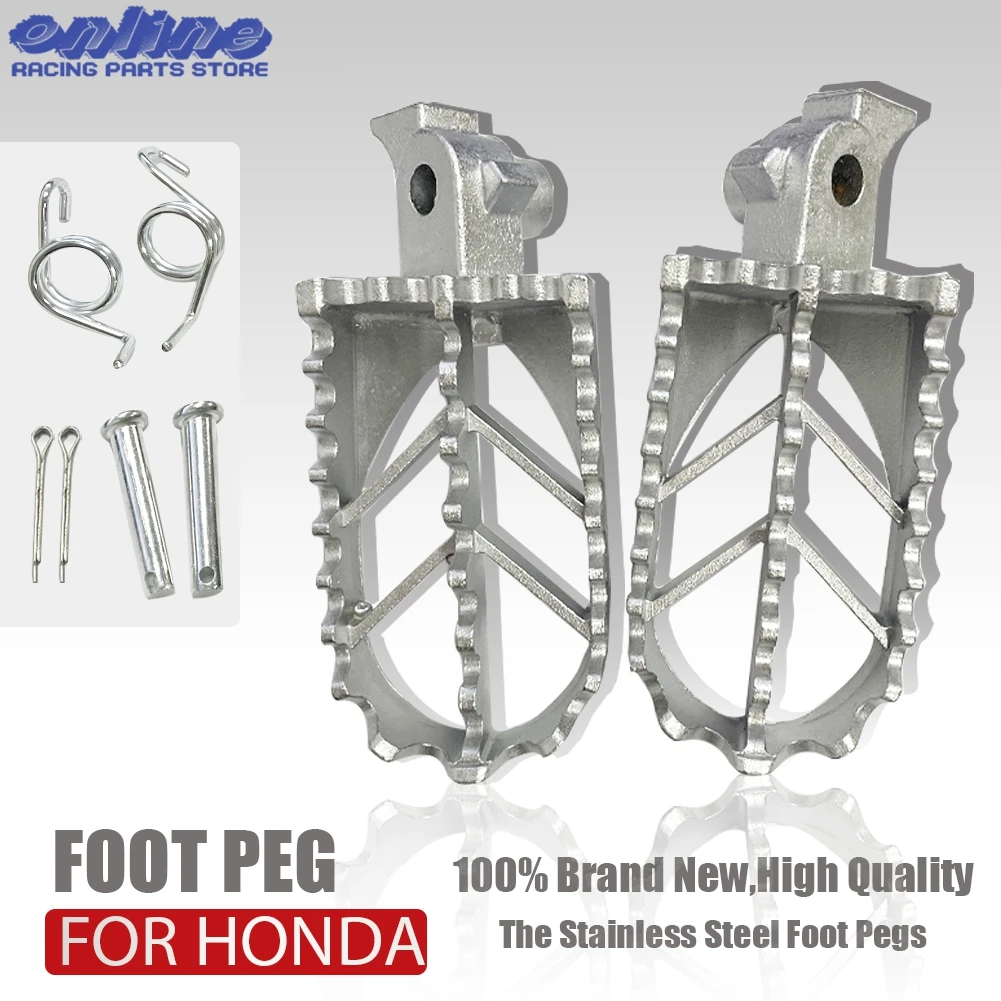 Motorcycle Footrests Foot Pegs Pedals Steel Front for Honda XR50R CRF50 CRF70 CRF80 CRF100F CRF XR 50 70 motorcycle accessories motorcycle footrests motorcycle foot pedals