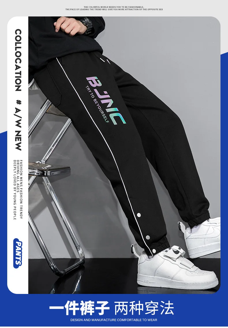 Description Picture 2 of itemAutumn New Knitted Casual Pants Men's Elastic Sports Pants Men's M-4XL