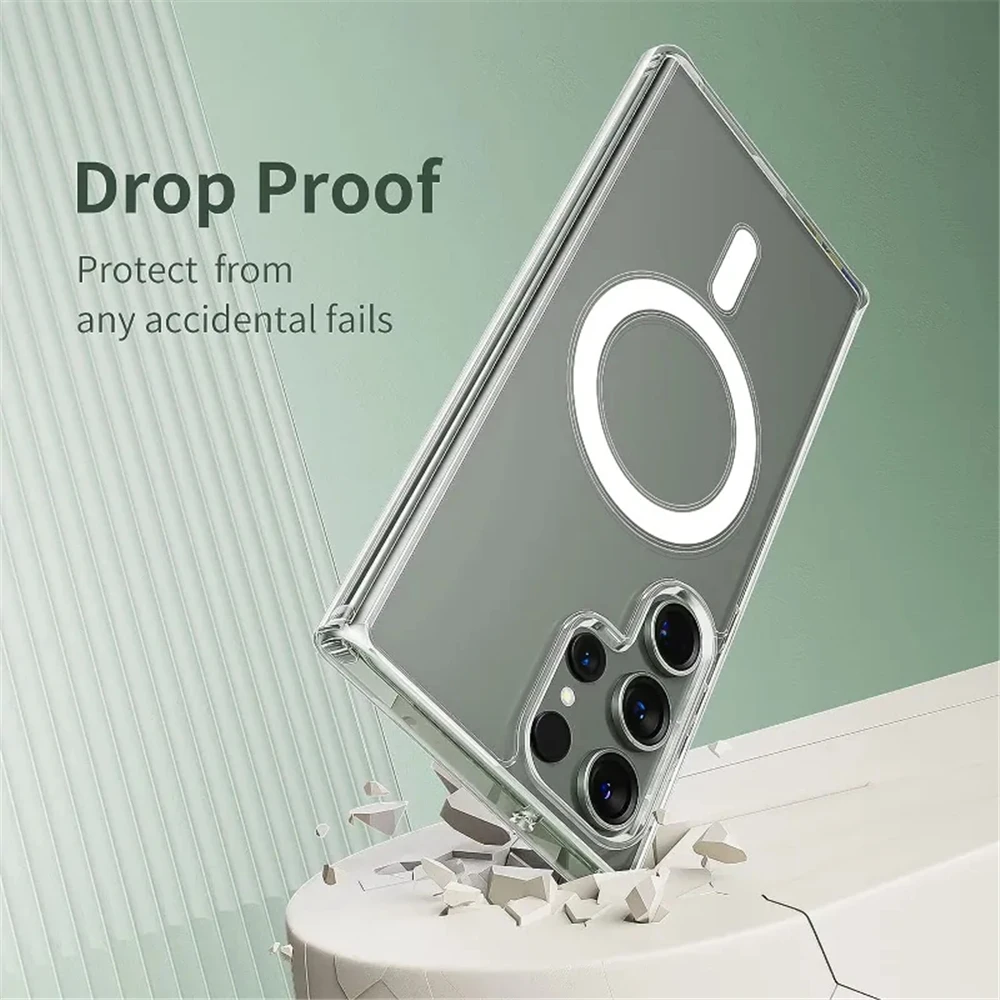 Enhanced Magnetic Transparent Phone Case - Durable Hard PC Cover Accessory