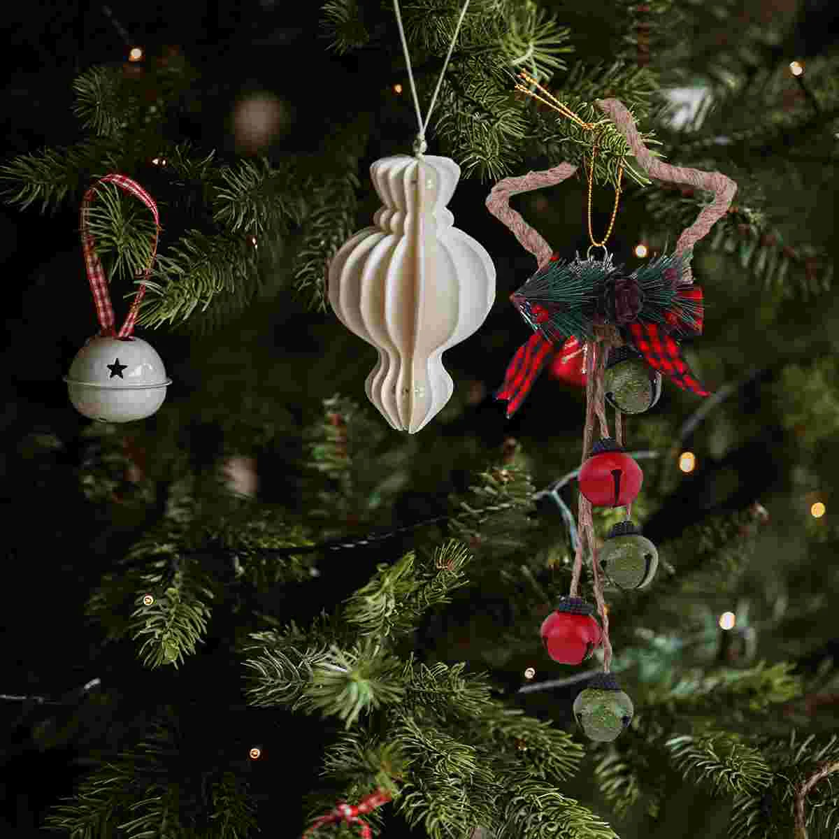

Christmas Bells Ornaments Iron Jingle Bell Christmas Tree Hanging Pendant For Door Windows Garden Hangers