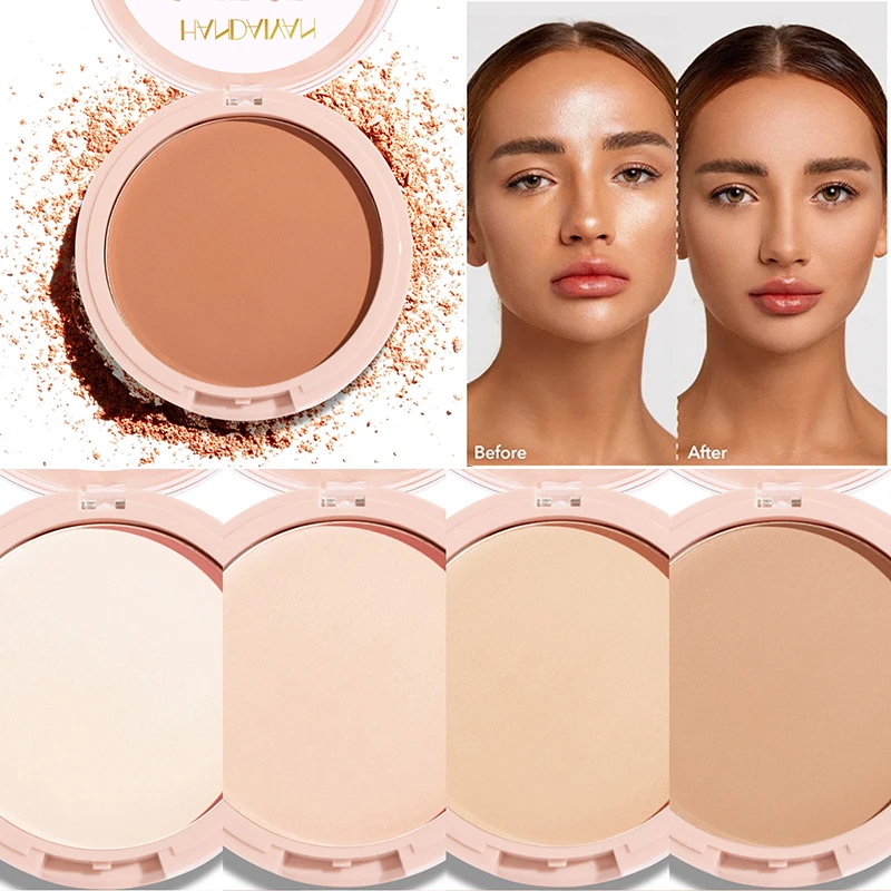24 Hour Oil Control Pressed Powder Natural Matte Brighten Lasting Waterproof Setting Loose Powder Nude Translucent Powder Makeup