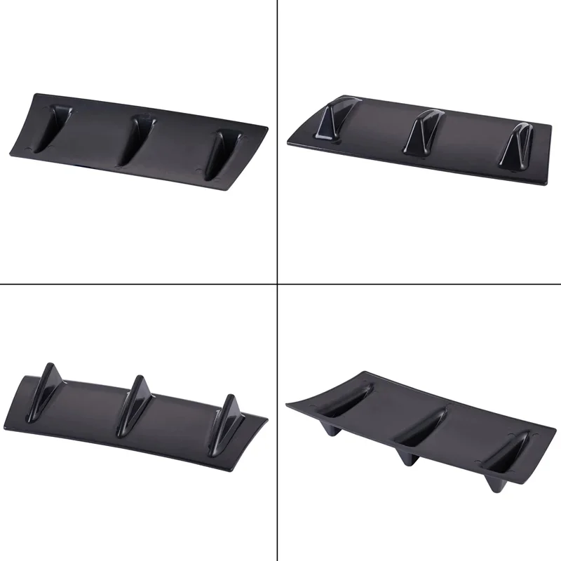 3/5 Shark Fin Car Rear Bumper Lip Diffuser Spoiler Sticker Protector Decoration Anti-Collision bumper lip decoration car bumper spoiler bumper lip car rear bumper lip bumper protector