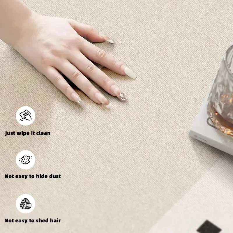 Simple Solid Piano Drum Carpet Thickened Shock Absorption Sound Insulation Non-slip Mat Light-luxury Living Room Bedroom Rug 5
