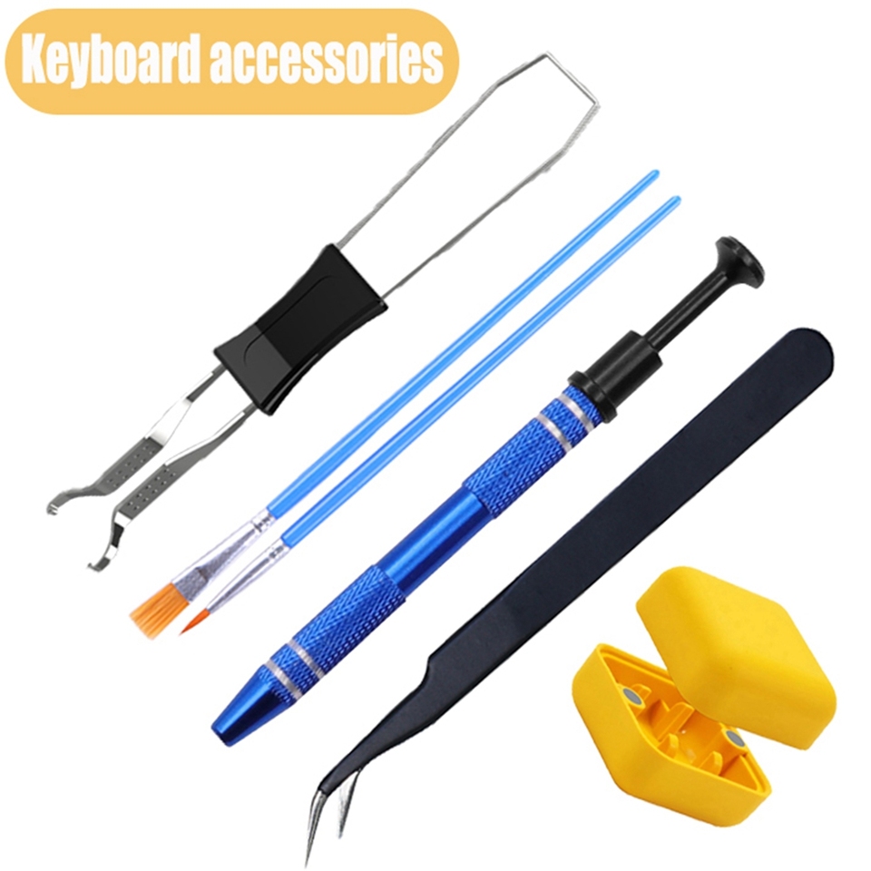 Keyboard Keycaps Switch Opener Puller Lubrication Set for Hot Swappable Mechanical Keyboard Computer Headphone Accessory Package