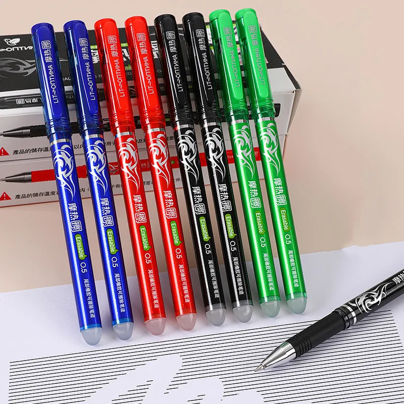 

48 pcs/lot Creative Erasable Gel Pen Cute 0.5mm Bule/Black Ink Neutral Pens For Writing Office School Supplies