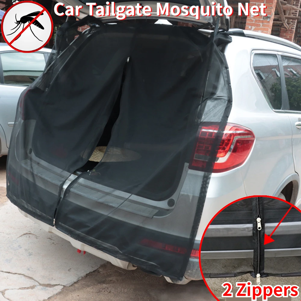 Mount Car Tailgate Mosquito Net Car Sunshade Screen Net Trunk