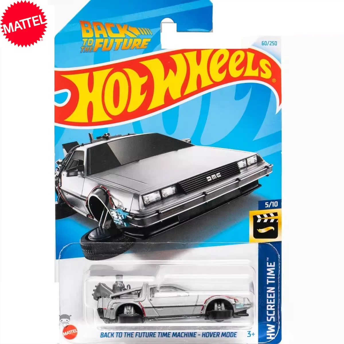 

Mattel Hot Wheels Car Back to The Future Time Machine Hover Mode Model Collection Diecast 1:64 HW Screen Time Metal Cars Toy