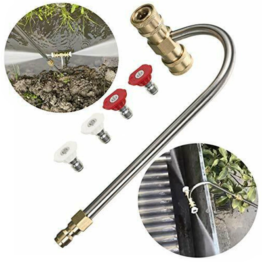 

Gutter Cleaner Attachment For Pressure Washer With 4 Nozzles Tips 1/4 Inch Gutter Cleaner 2020 New Arrivalf Or Home