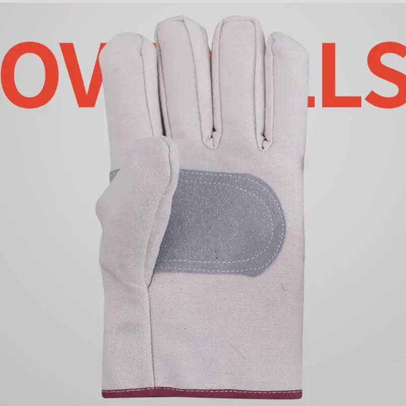 Work Gloves Protective Gloves Canvas Gloves Wear-resistant Welder Maintenance Canvas Gloves Double Thickened Protective Labor Protection