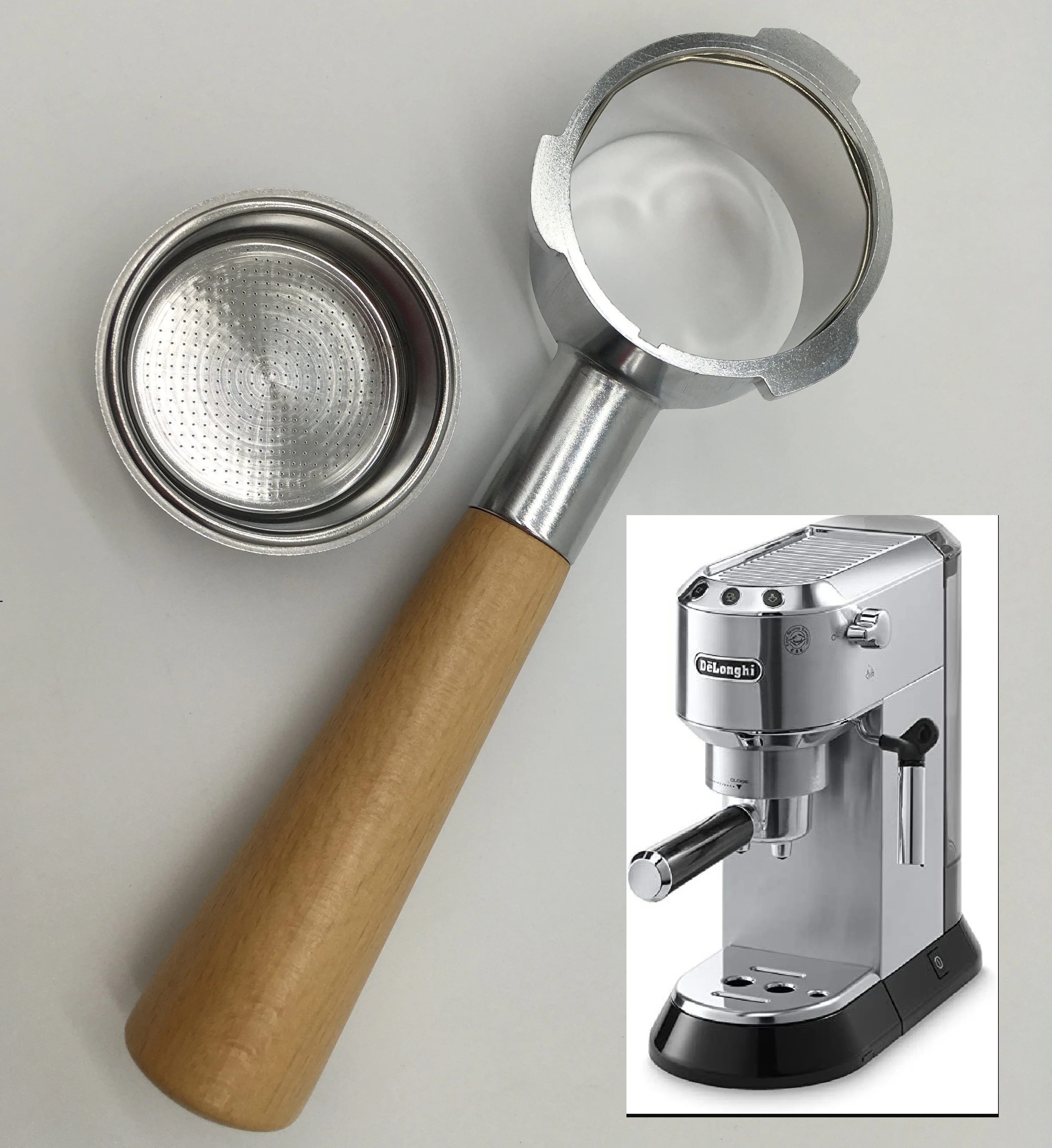 Delonghi Ec680 Ec685 Ec785 Ec885-Series 51M 3 Orecchie Portafiltro Senza Fondo Portafiltro Eupa Macchina Per Caffè Espresso