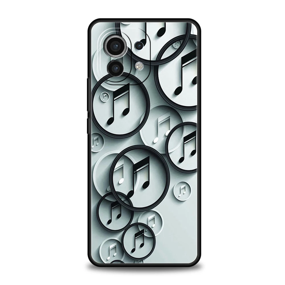 Stylish Music-Themed Soft TPU Phone Case Cover