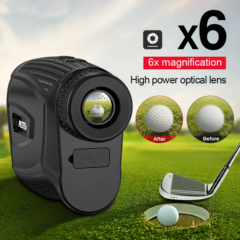 Golf Rangefinder for Hunting 600-1200m Charge x6 Flag-Lock M/Yd Unit Magnet Vibration Laser Distance Meter with slope Telemeter laser rangefinder distance meter