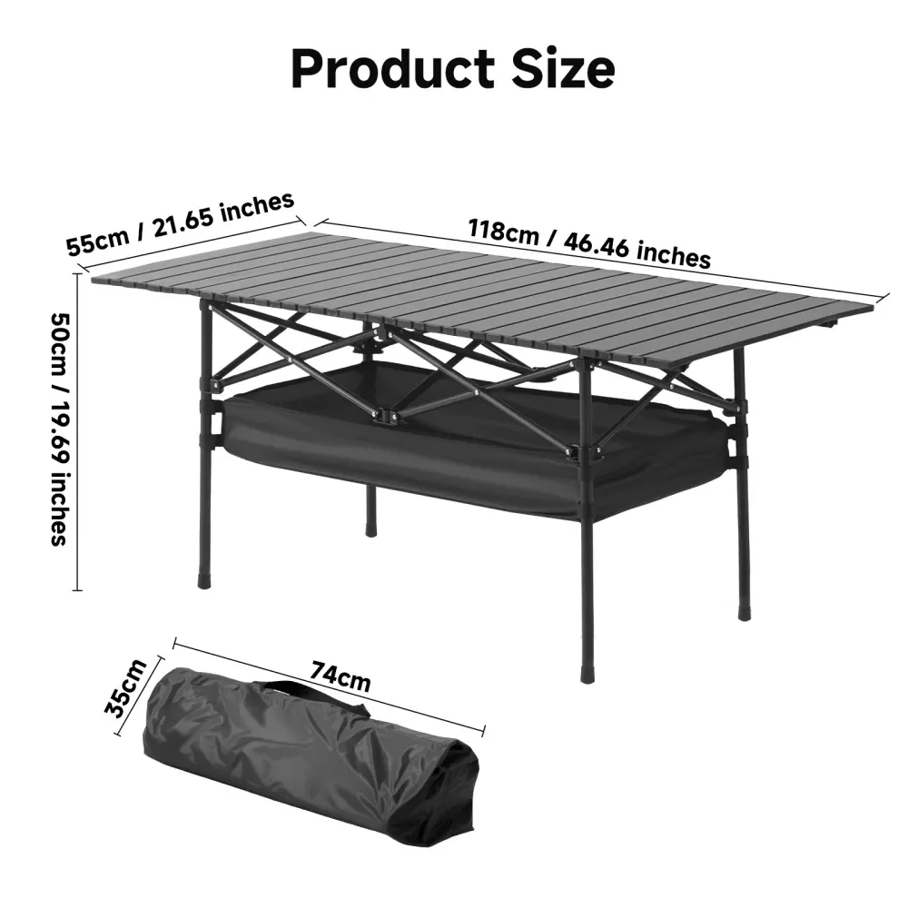 Adjustable Folding Camp Table 3
