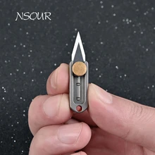 

Mini Pure Titanium Push Knife, Sharp Titanium Alloy Knife, Portable Edc Keychain Pendant, Unpacking and Express Unpacking Knife