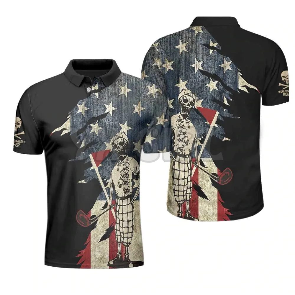 

2022 Summer shirts women for men World's Okayest Golfer 3D printed Short sleeve t shirts Tops camisas