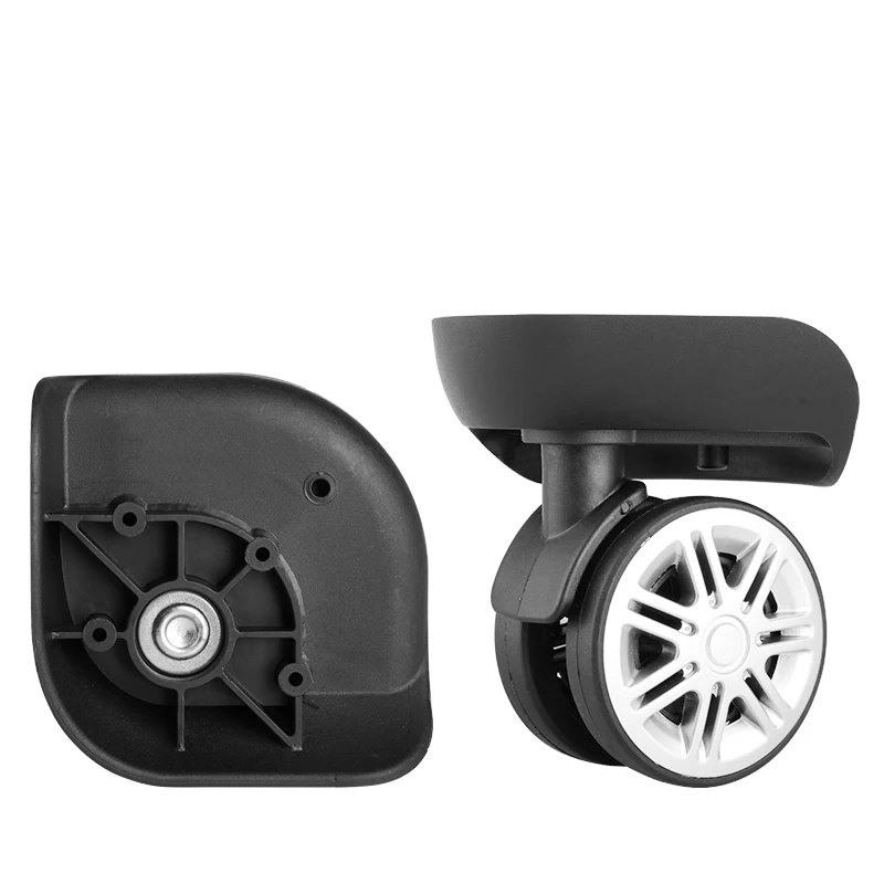 W074 Luggage Wheels Replacement Plastic Left & Right Swivel Trolley Suitcase Caster Wheels Travel Accessories Wheels for Luggage