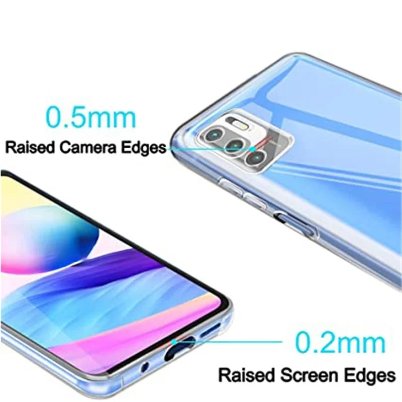 Enhanced Shockproof 360° Full Body Clear Phone Case with Silicone Back and Hard Front