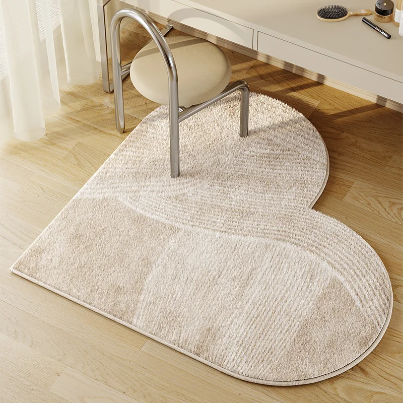 

Wabi-sabi Wind Living Room Decoration Carpet Heart-shaped Bedroom Bedside Dressing Table Plush Rug Home Thickened Soft Floor Mat