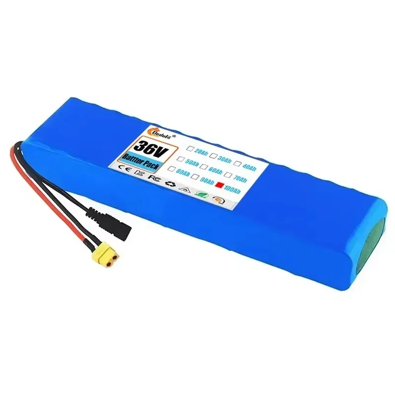Ultra-Durable 10S3P Electric Scooter Battery 36V 100Ah 18650 Lithium-ion 350W 500W with +42V Charger for Superior Performance rechargeable battery
