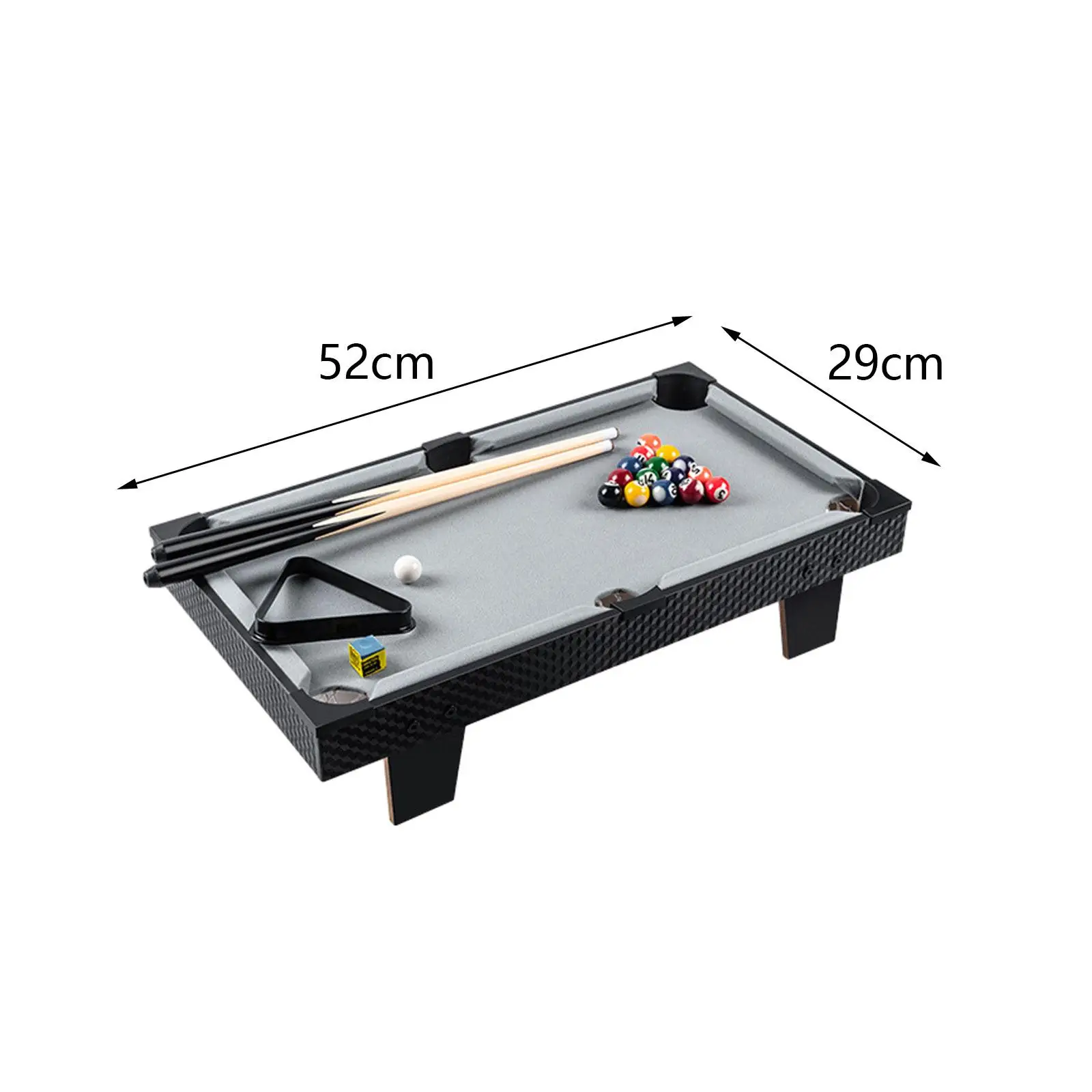 Premium Wooden Pool Table Set - Sturdy Tabletop Billiards for Family Fun